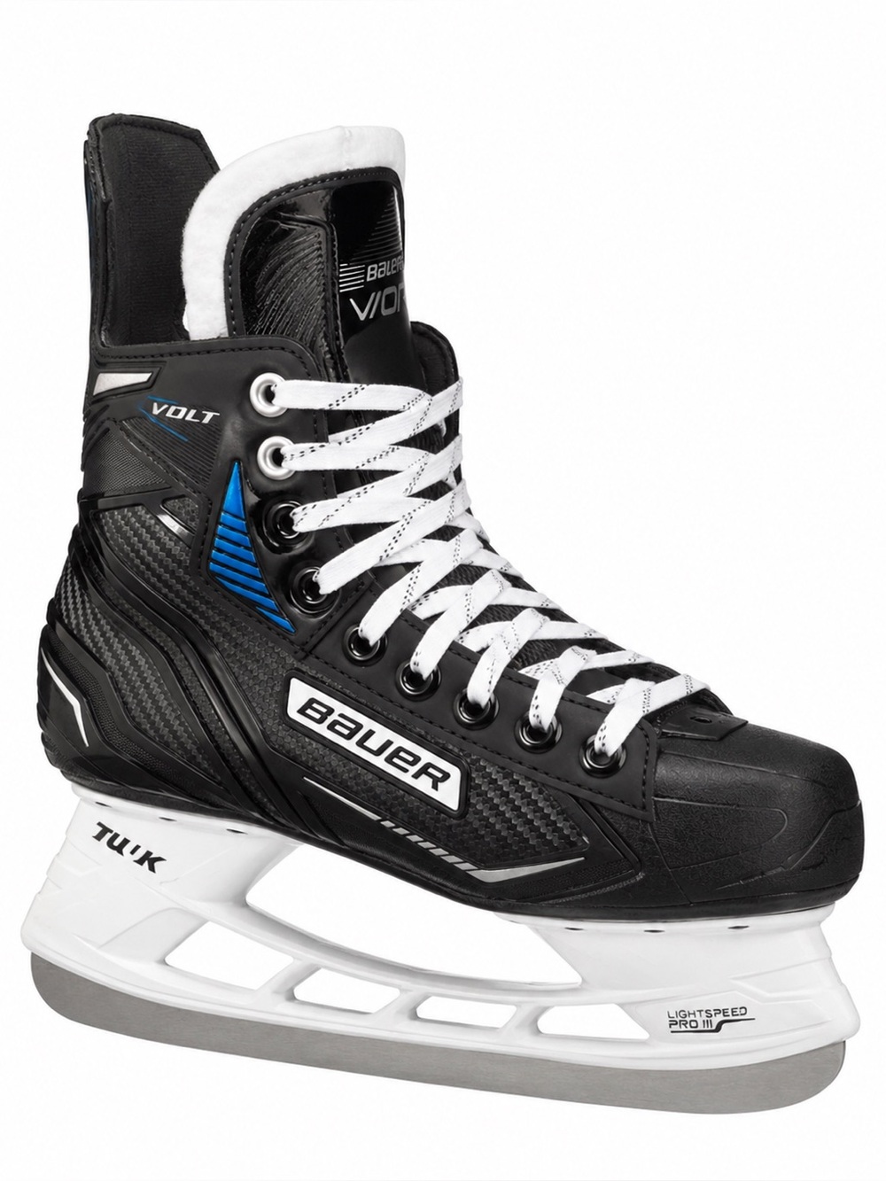 Bauer Vapor Volt Ice Hockey Skates Size 4.0 R Intermediate Black Blue